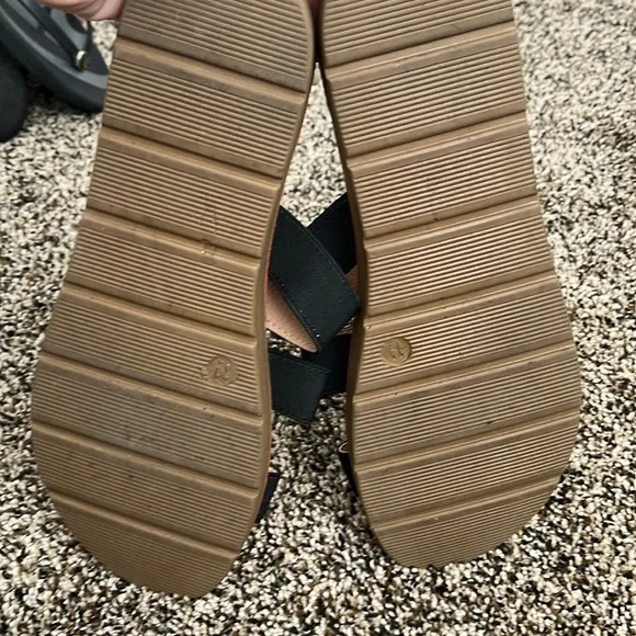 Yoki Black Strappy Sandals, worn once - Picture 6 of 6